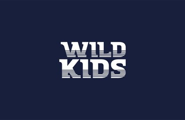 Wild Kids Letter Stripe Typography Tshirt
