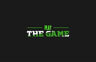 Play The Game Letter Stripe Modern Typography Tshirt