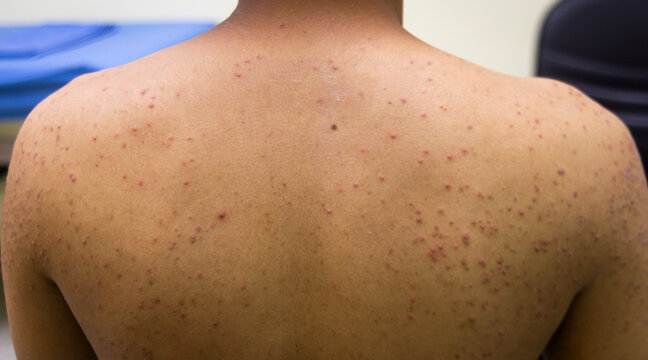Folliculitis skin lesion 