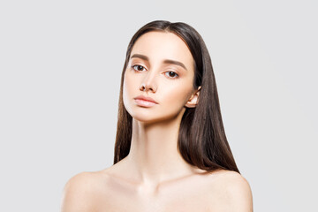 Obraz premium Closeup beauty portrait. Attractive young woman