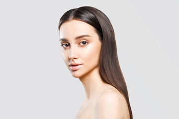 Obraz premium Closeup beauty portrait. Attractive young woman