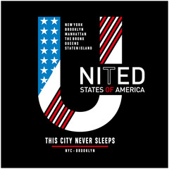 USA,NYC Typography Design, T-shirt Graphic, Vector Images
