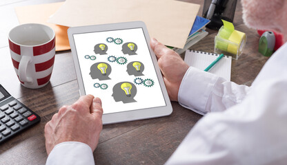 Innovation concept on a tablet