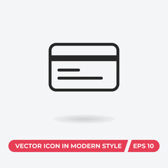 Credit card icon vector. Payment sign