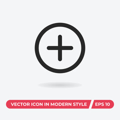 Obraz premium Plus icon vector. Add sign