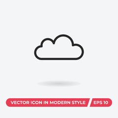 Cloud icon vector. Weather sign