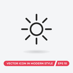 Sun icon vector. Sunny sign