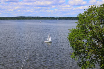 sailing boat on the lake
