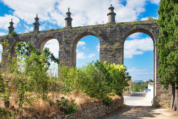 Fototapeta na wymiar The Aqueduct dos Pegoes Altos in Tomar, Portugal, 
