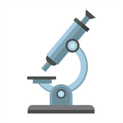 Microscope isolated on a white background. Flat. Vector illustration
