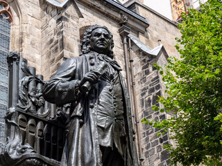 Bach-Denkmal in Leipzig Ostdeutschland