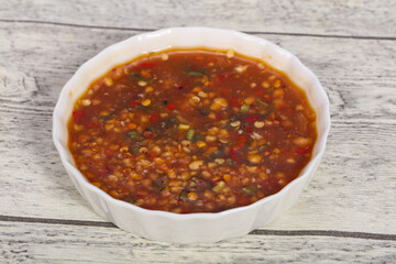 Thai style spicy chilli sauce