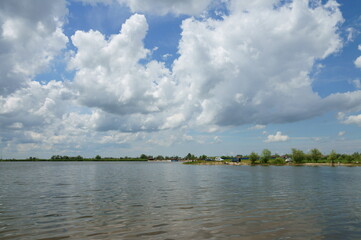 clouds over the river