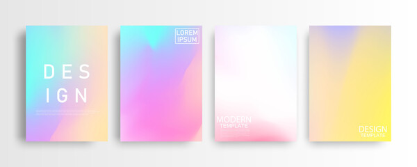 Abstract mockup Pastel colorful gradient background A4 concept for your graphic colorful design, Layout Design Template for Brochure