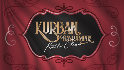 Happy Feast of the Sacrifice (Turkish: Kurban Bayrami Kutlu Olsun) Billboard, e Card, Social Media Design