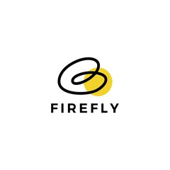 Obraz premium firefly logo vector icon illustration