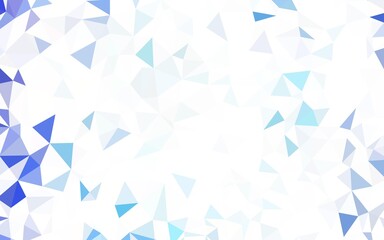 Light BLUE vector polygon abstract background. A completely new color illustration in a polygonal style. Best triangular design for your business.