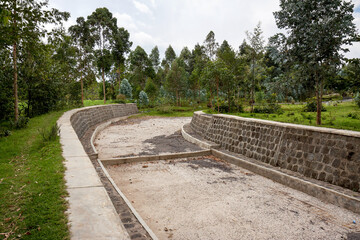 Fototapeta na wymiar New stormwater drainage canal in Rwanda