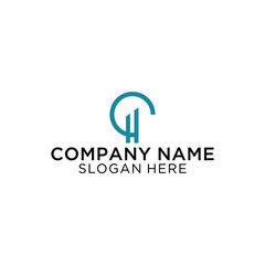 Simple CH initial Logo design template vector illustration on a white background.