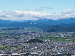  岐阜城から見た岐阜市の風景