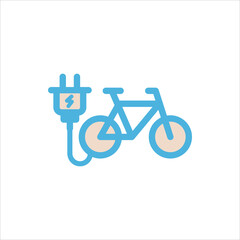 electric bike icon flat vector logo design trendy