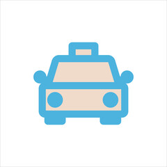 Obraz premium taxi icon flat vector logo design trendy