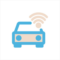 smart car icon flat vector logo design trendy