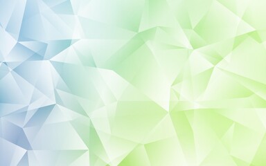 Light Blue, Green vector polygon abstract backdrop. Polygonal abstract illustration with gradient. A completely new design for your leaflet.