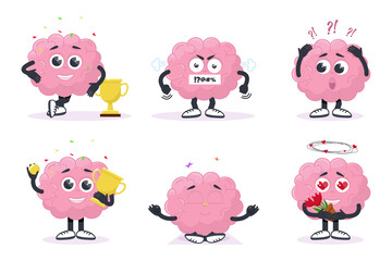 Set creative brain is showing emotions