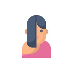 Actress flat icon style design illustration
