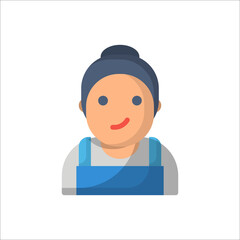 Grandmom flat icon style design illustration