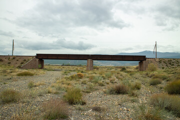 Fototapeta premium metal bridge of an old railway