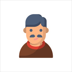 Uncle flat icon style design illustration