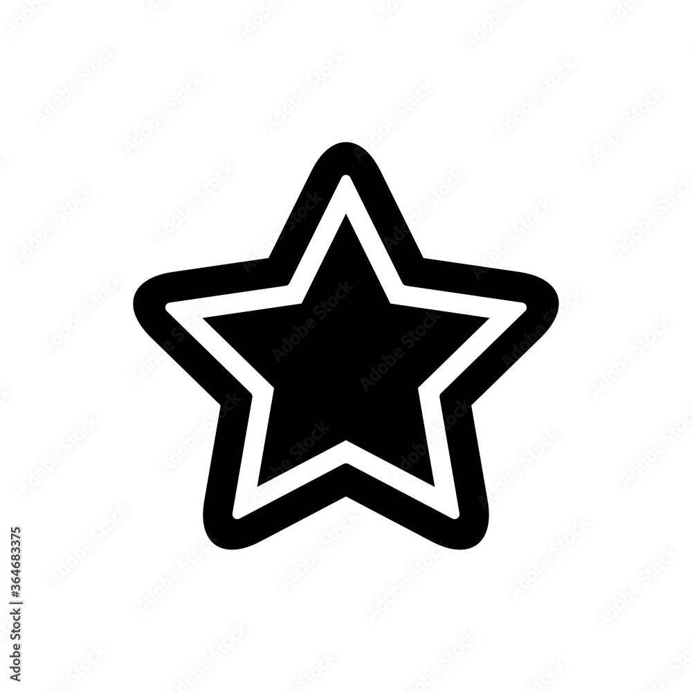 Poster star with outline pictogram, icon isolated on a white background. eps10 vector file