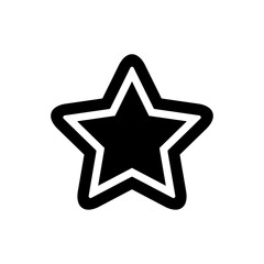 Star with outline pictogram, icon isolated on a white background. EPS10 vector file