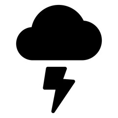 Lightning cloud icon