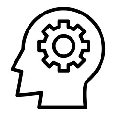 Mind set of human icon