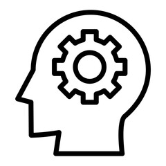 Mind set of human icon