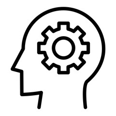 Mind set of human icon