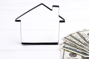 Concept of buying or selling property. Sell your house, rent house and buy ideas.