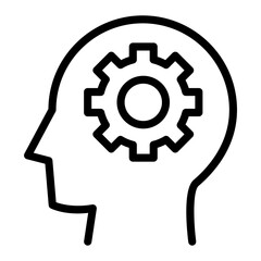 Mind set of human icon