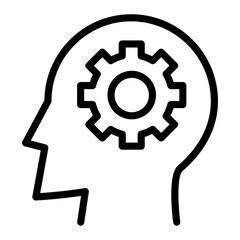 Mind set of human icon