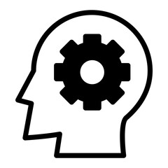 Mind set of human icon