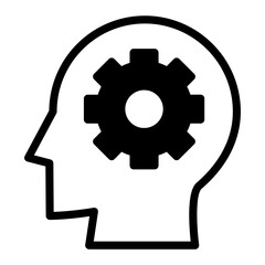 Mind set of human icon