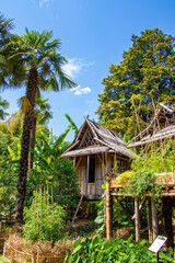 Photo d'une maison Laotienne de la Bambouseraie d'Anduze