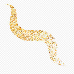 Golden Dot Shiny Transparent Background. 