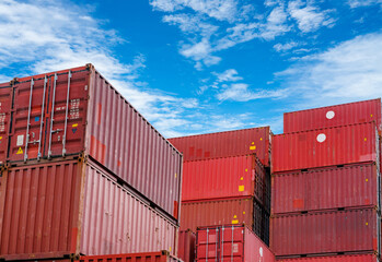 Container logistic. Cargo and shipping business. Container ship for import and export logistic....