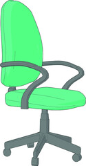 Illustration of a wonderful office chair perspective angle