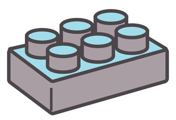 Plastic blocks cube for construction, game for kids