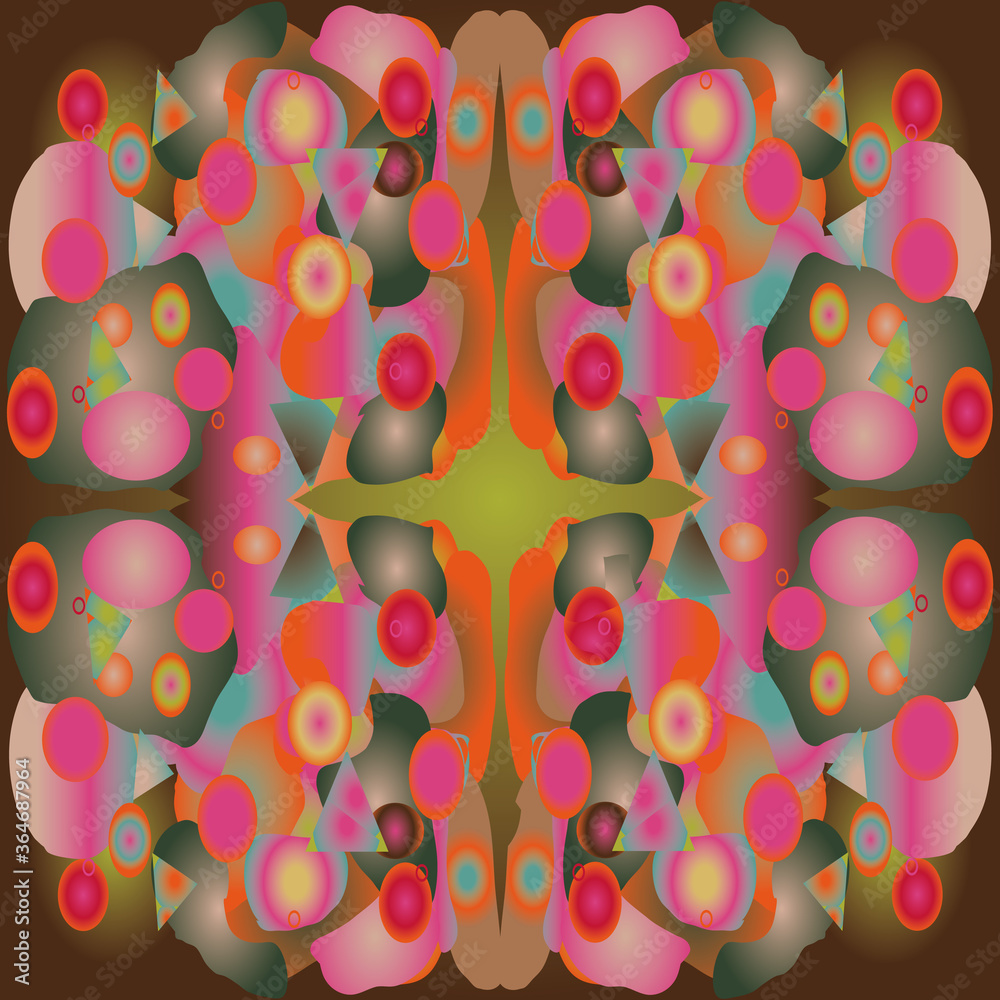 Poster colorful abstract art repeat pattern print background design